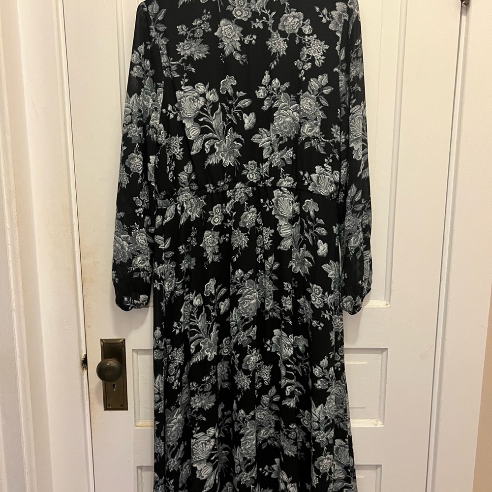 Jason Wu Black and Gray Long Sleeve Sundress